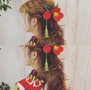 ミディアム カラー ヘアアレンジ marbles〻 chiharuのヘアスタイル