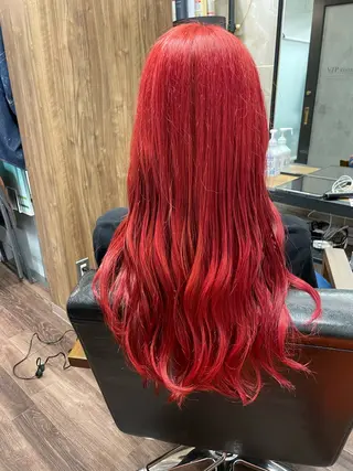 ロング カラー Lull1人美容室 バレイヤージュのヘアスタイル