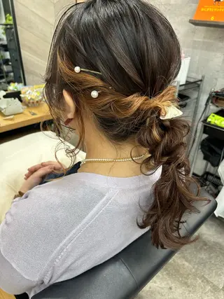 ミディアム ヘアアレンジ SHANTi 飯塚 ヘアセット/髪質改善のヘアスタイル