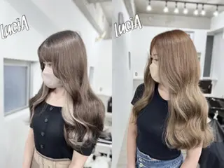 ロング カラー LuciA エクステカラーのヘアスタイル