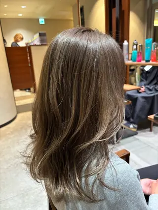 セミロング カラー 縮毛矯正/髪質改善 ルクア9F/小倉悠佑のヘアスタイル