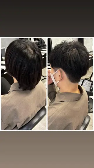 メンズ 縮毛矯正・髪質改善 特化 出納 直起のヘアスタイル