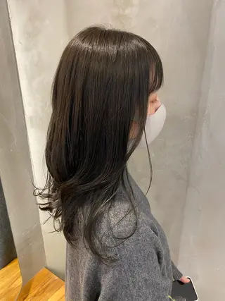ミディアム 顔周りカット・相談 レイヤーも◎しずくのヘアスタイル