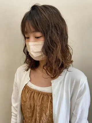 ミディアム ボブ/透明感カラー 🧸YUI❤️のヘアスタイル
