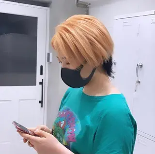 ショート カラー 渋谷🎨ブリーチ特化 ×エクステ🎨レンのヘアスタイル