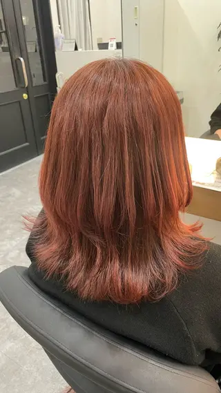 セミロング カラー ヘアアレンジ 郡山/透明感カラー /馬場アンドレアのヘアスタイル