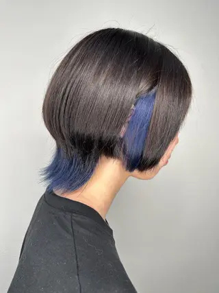 ミディアム カラー 今村公介 ブリーチ特化、派手髪のヘアスタイル