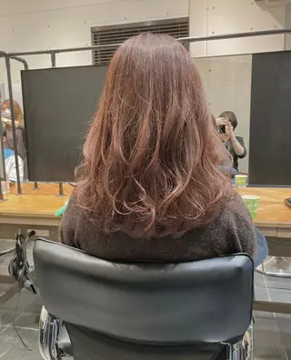 セミロング カラー はまべ です☆のヘアスタイル