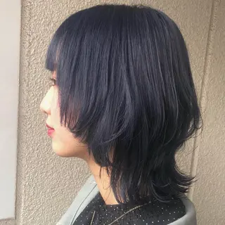 ミディアム カラー パーマ ヘアアレンジ メンズ キッズ ネイル マツエク・マツパ 🌈デザインヘア職人 Kaede🌈のヘアスタイル