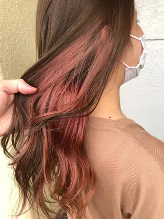 セミロング カラー レイヤーカット匠 イソザキノリユキのヘアスタイル