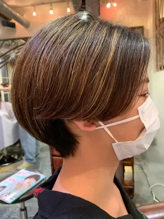 ショート メンズ／パーマ ／レディース髪質改善のヘアスタイル