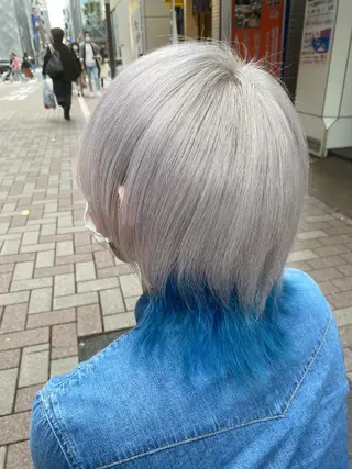 メンズ 🩵ブリーチと ブリーチ矯正の人🩵のヘアスタイル