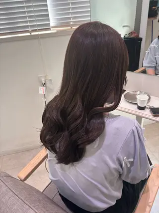 セミロング ヘアアレンジ🪽🎀 艶カラー/天王寺のヘアスタイル