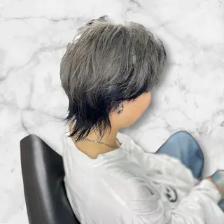 ミディアム カラー プルシールエクステ/ ハイトーン/ブリーチのヘアスタイル