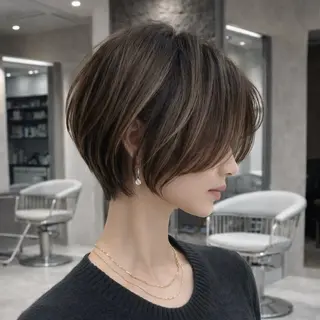 ショート 《髪質改善✖️レイヤ ー🩶》ナオヤのヘアスタイル