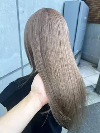 セミロング カラー ✨縮毛矯正✖︎顔周り レイヤー✨ナカムラのヘアスタイル