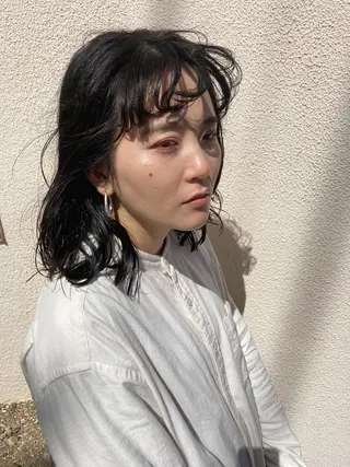 ミディアム パーマ vahan✂︎ 小林未果🕊のヘアスタイル