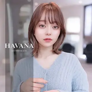 ミディアム カラー 原宿/韓国/髪質改善 /レイヤー/ボブのヘアスタイル