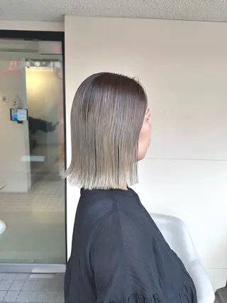 ミディアム カラー 大人ヘア縮毛矯正 💛mai💛のヘアスタイル