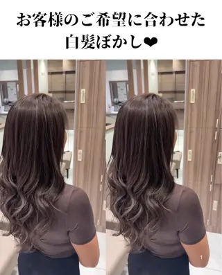 ロング 縮毛矯正/髪質改善 継続する美髪のヘアスタイル