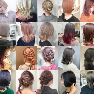 ミディアム カラー ヘアアレンジ cherir髪質改善 パーソナルカラー診断のヘアスタイル