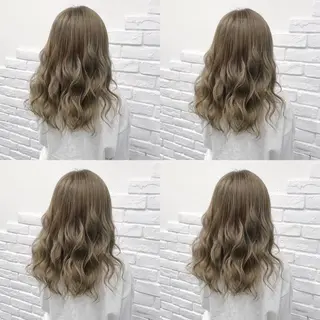 セミロング カラー ヘアアレンジ TAKUMAブリーチ /切りっぱなし🪽のヘアスタイル