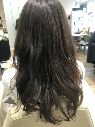 パーマ セミロング hase _のヘアスタイル