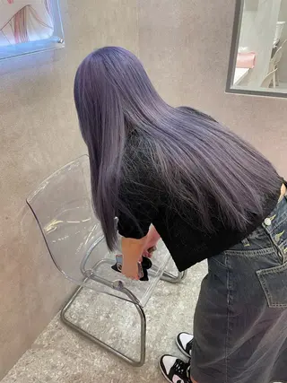 ミディアム カラー rina／ベージュ ワンホン/韓国ヘアのヘアスタイル