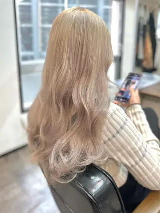ロング カラー ヘアアレンジ ⭐️エクステ指名 No.1⭐️高頭のヘアスタイル