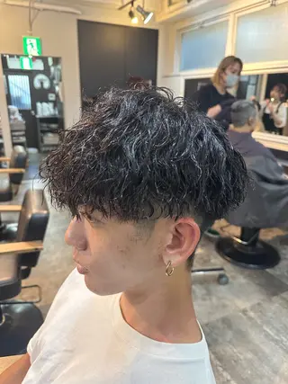 パーマ メンズ 加藤 聖也のヘアスタイル