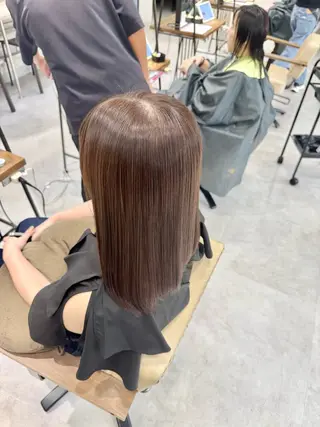 セミロング カラー ブリーチなしwカラー /艶カラー/oukaのヘアスタイル