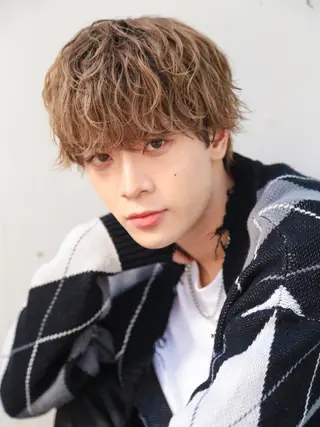 ショート カラー パーマ メンズ メンズパーマ メンズ特化ryoのヘアスタイル