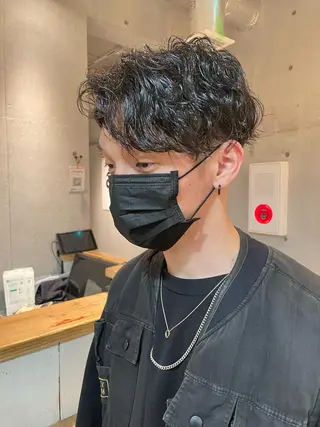 ミディアム パーマ メンズ しのはら まどかのヘアスタイル