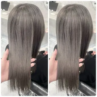 ミディアム 🦋ハイトーン🦋 石山 希理🦋のヘアスタイル