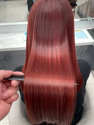 ロング カラー りきと🦋河原町 縮毛矯正/艶カラーのヘアスタイル