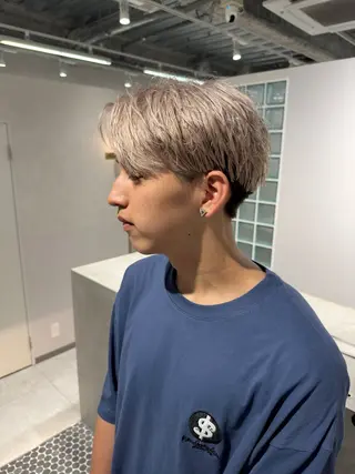 ショート カラー 鈴木/ニュアンス パーマ/メンズのヘアスタイル