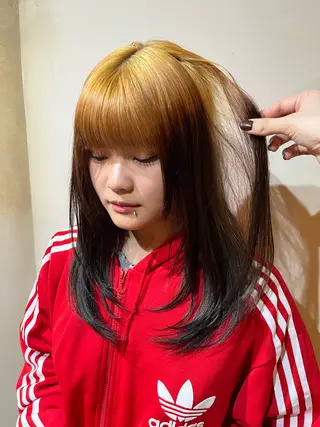 セミロング カラー 鹿児島/カットモデル /髪質改善/あやかのヘアスタイル