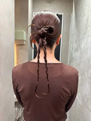 カラー ヘアアレンジ ブリーチなしカラー/ パーマ/おとは🦖♡のヘアスタイル