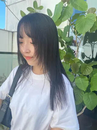 ロング カラー パーマ ヘアアレンジ 押切 響　のヘアスタイル