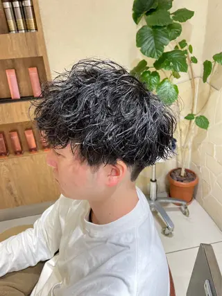 ショート パーマ メンズ メンズパーマ特化🏆 宮崎健人✨️のヘアスタイル
