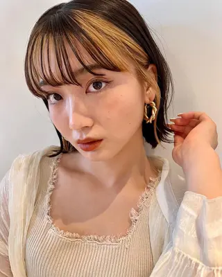 ミディアム 佐藤 由樹のヘアスタイル