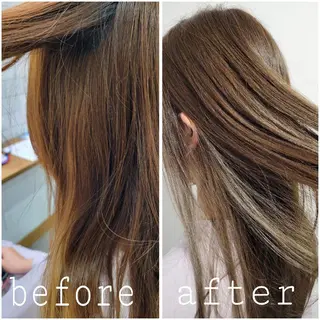 セミロング カラー 尾野 恭平のヘアスタイル