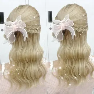 ヘアアレンジ ヘアアレンジエクステ 推し活 さな👶🏻のヘアスタイル
