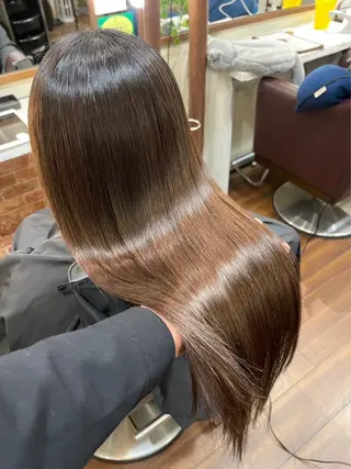 セミロング パーマ 櫛引 健太のヘアスタイル