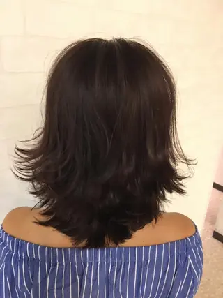 ミディアム ヘアアレンジ 金沢美容室/ 艶髪/夜営業/JINのヘアスタイル