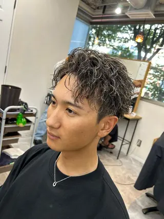 ショート カラー パーマ 渋谷 【メンズ特化】ナゴムのヘアスタイル