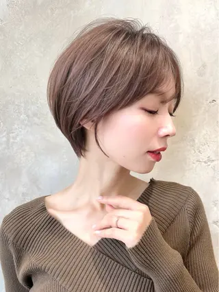 ショート カラー 新宿✨顔周りカット 韓国ヘア/坂本亜裟海のヘアスタイル