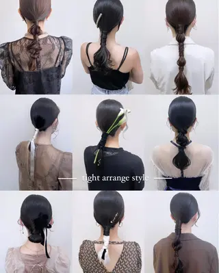 セミロング ヘアアレンジ ヘアメイク new meのヘアスタイル