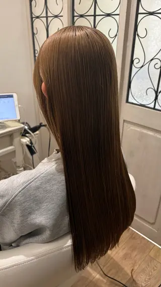 ロング カラー 似合わせ 顔周りYUUGAのヘアスタイル