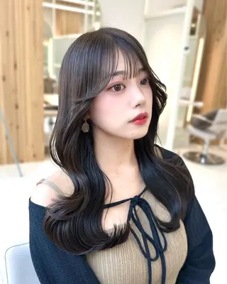 ロング カラー 🇰🇷韓国風くびれ ヘア🇰🇷中村優大のヘアスタイル